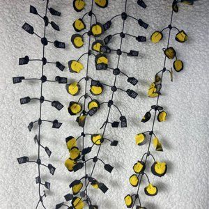 UNIQUE "DRY CLEAN ONLY" and BLACK/YELLOW RUBBER NECKLACES